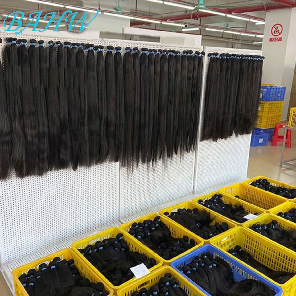 Peruvian 100% Human Hair Straight Bundles Weave Natural Color 1/2/3/4 Bundles Deal 8-30 Inch Bundle Hair Extensions Fow Momen