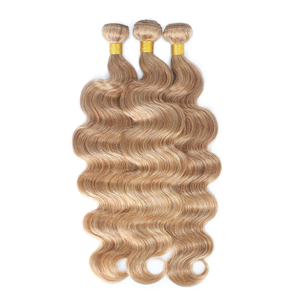 Blonde Body Wave Human Hair Bundles 27 Colored Bundles Human Hair 1/3/4 Bundle Deals Tissage Human Hair Extentions Remy Raw Hair
