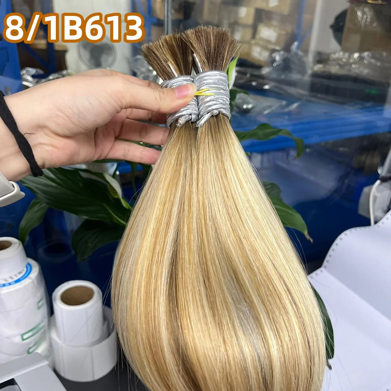14A Bulk Human Hair Extensions bone Straight 100% Real Remy Highlights human hair braiding hair salon exclusive hair extensions