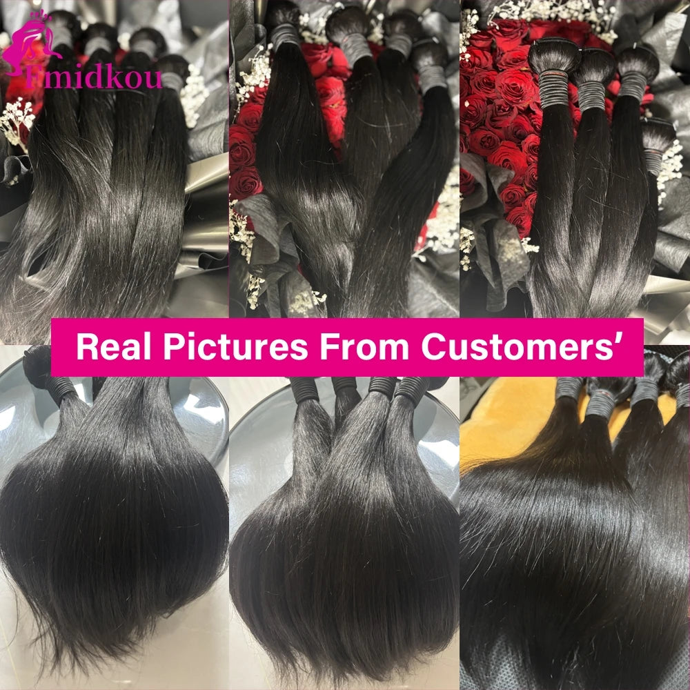 12A Bone Straight Human Hair Bundles Unprocessed Raw Hair Bundles Human Hair Brazilian Hair Weave Bundles Deals Natural Color