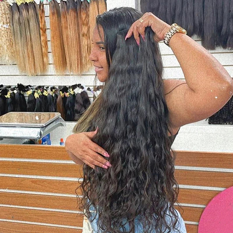 Pure Natural 100% Human Hair Bulk Braiding Hair Cabelo Humano No Weft Hair Unprocessed Human Hair Boho Braids Curly Body Wave