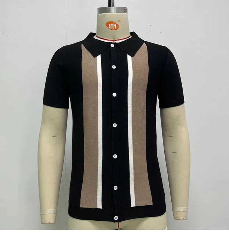 2026 Men's Summer Polo Shirt Short Sleeve Polo Business Party T-Shirt High Quality Men's Polo Shirt Streetwear Casual Knit Tops