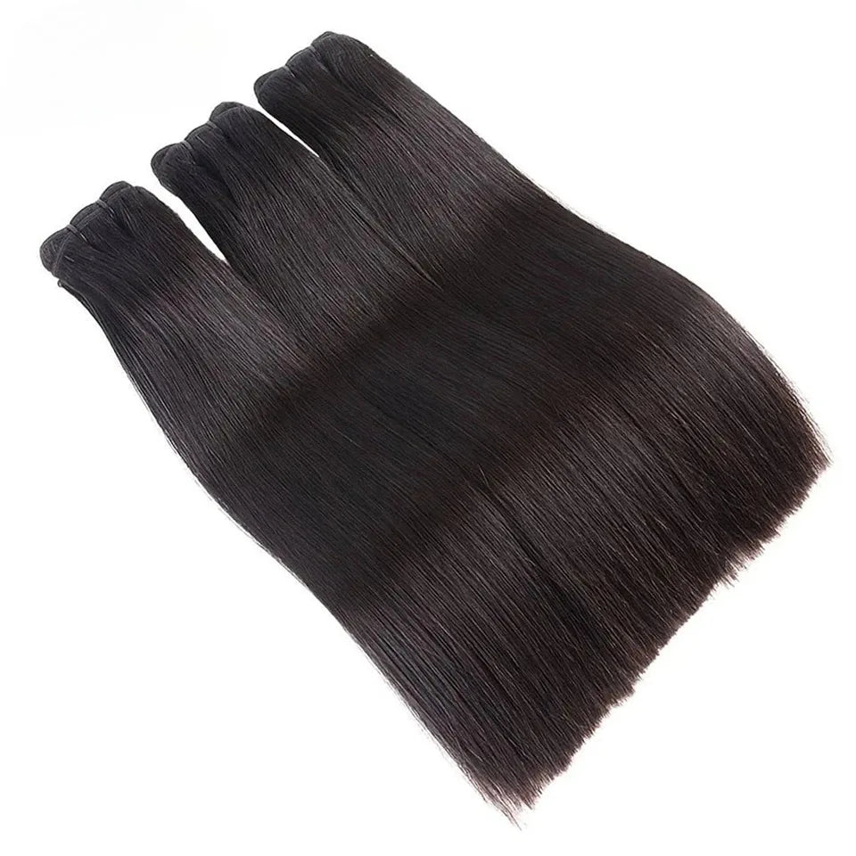 Debut Brazilian Straight Hair Double Drawn Natural Black Human Hair Weave Bundles Remy 27# 4# 6# 8# Blond 613 Human Hair Bundle