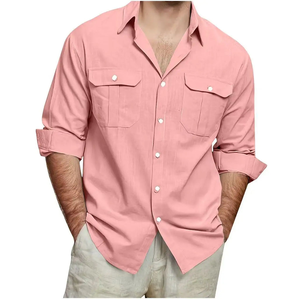 Men's Polo Shirt Short Sleeve Button Collar Tees Casual Soft Comfortable Daily Tops