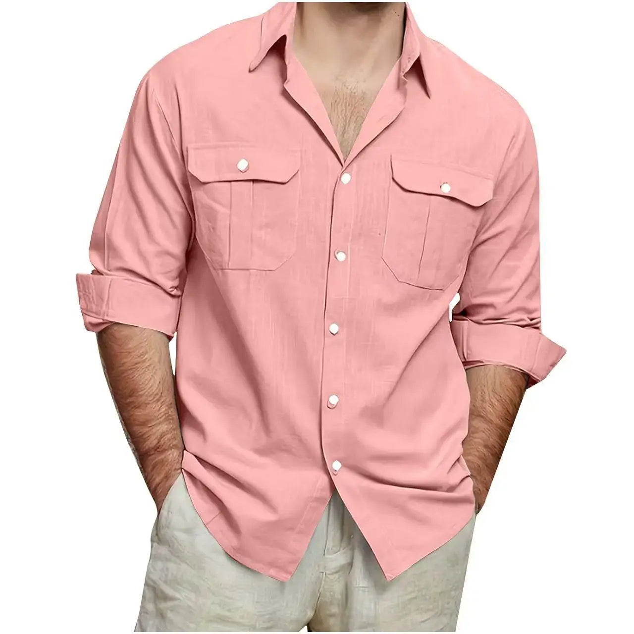 Men's Polo Shirt Short Sleeve Button Collar Tees Casual Soft Comfortable Daily Tops