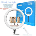 22 inch Ring Light 3000-6500K Color LED Video Ring Lamp with Phone Holder And Remote For MakeUp Youtube Photo Studio