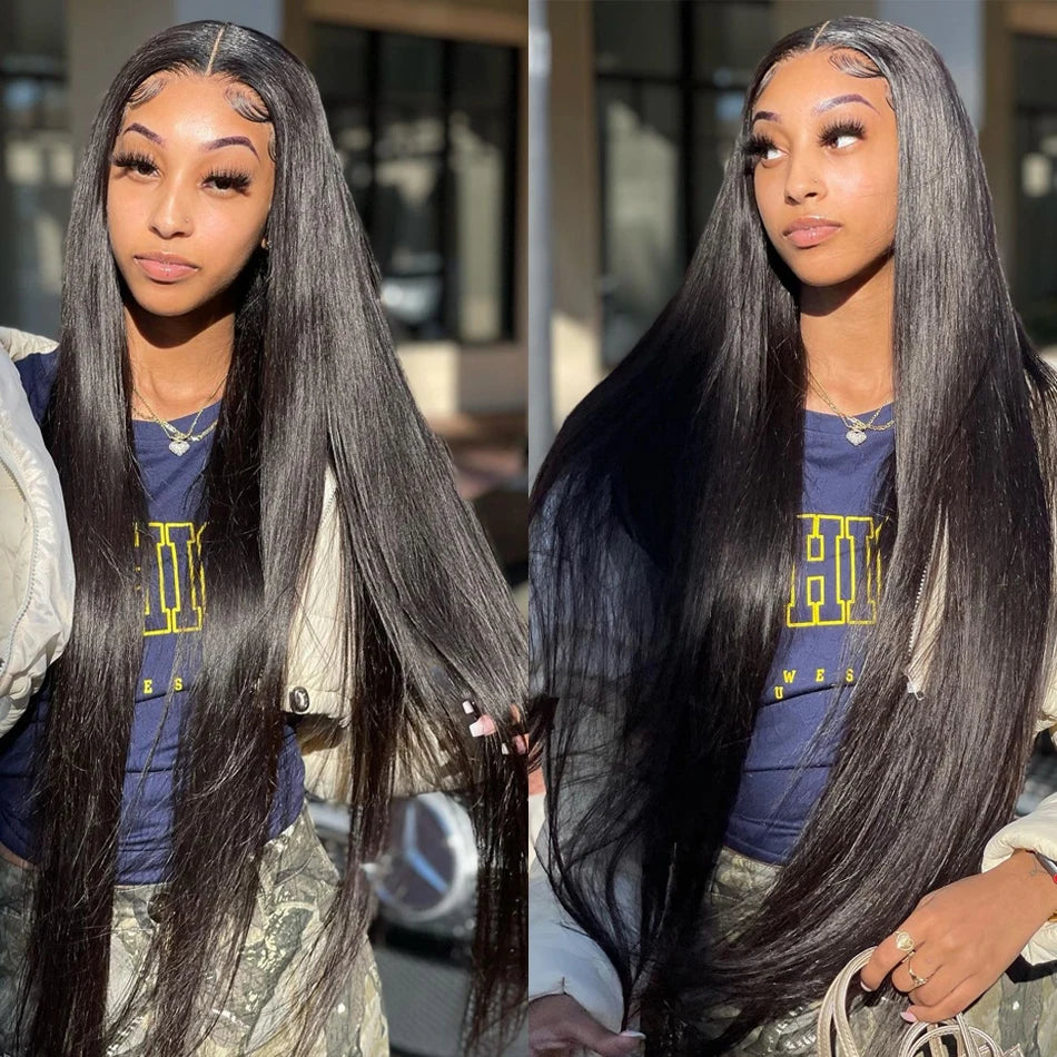 13x4 Bone Straight Lace Front Wig 13x6 Hd Transparent Brazilian 30 40 Inch Human Hair Wigs For Black Women 360 Lace Frontal Wig