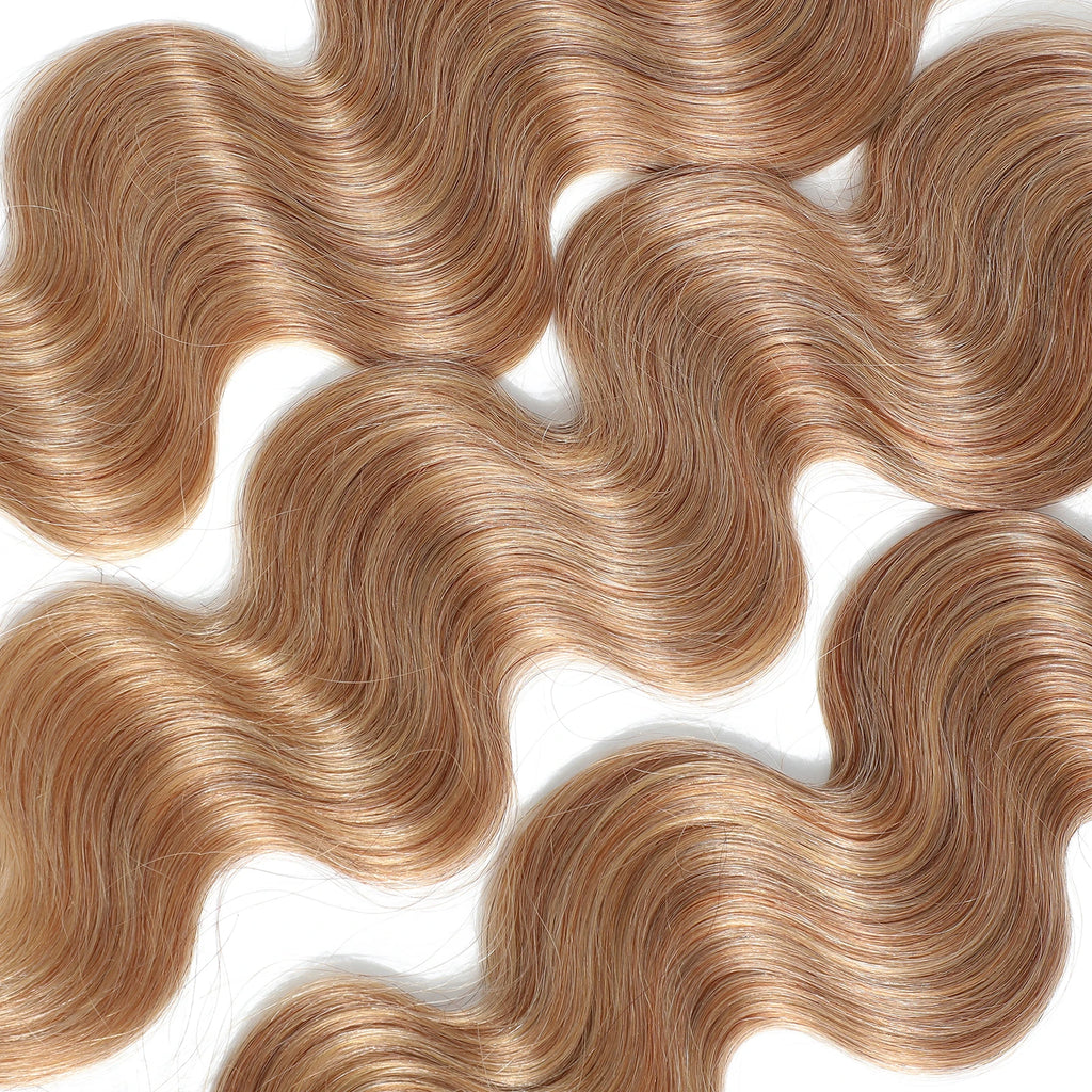 Honey Blonde Human Hair Bundles Body Wave Bundles Human Hair 1 3 4 Brazilian Human Hair Extensions 100% Remy Bundles Deal