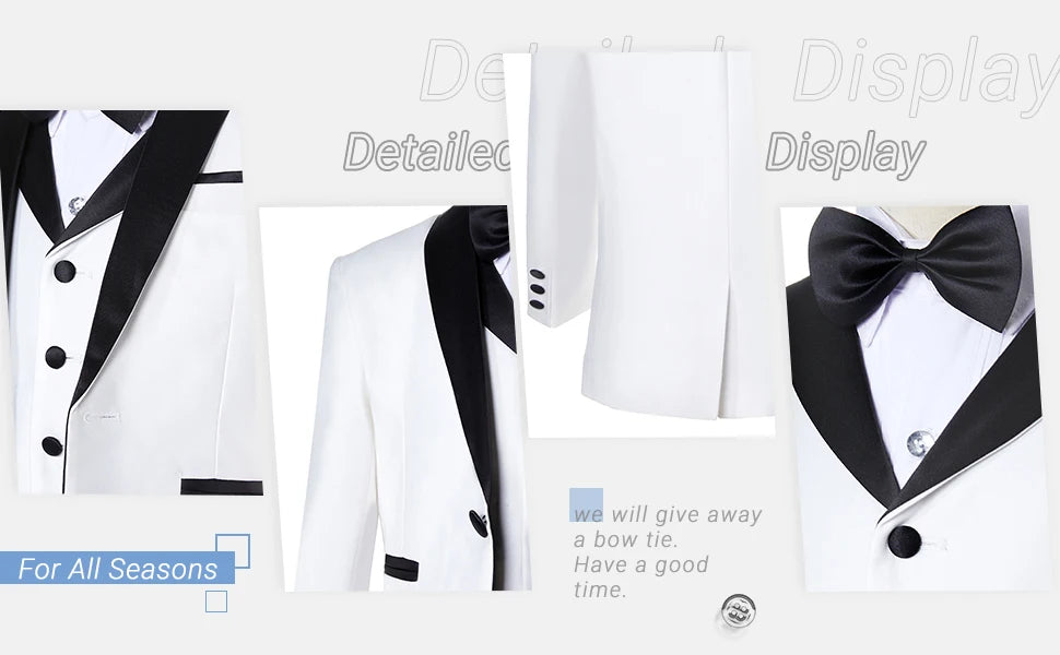 Boys Suit Wedding Tuxedo 3 Piece Shawl Collar Jacket Pants Vest Child Formal Blazer Set Slim Fit Outfit costume garcon mariage