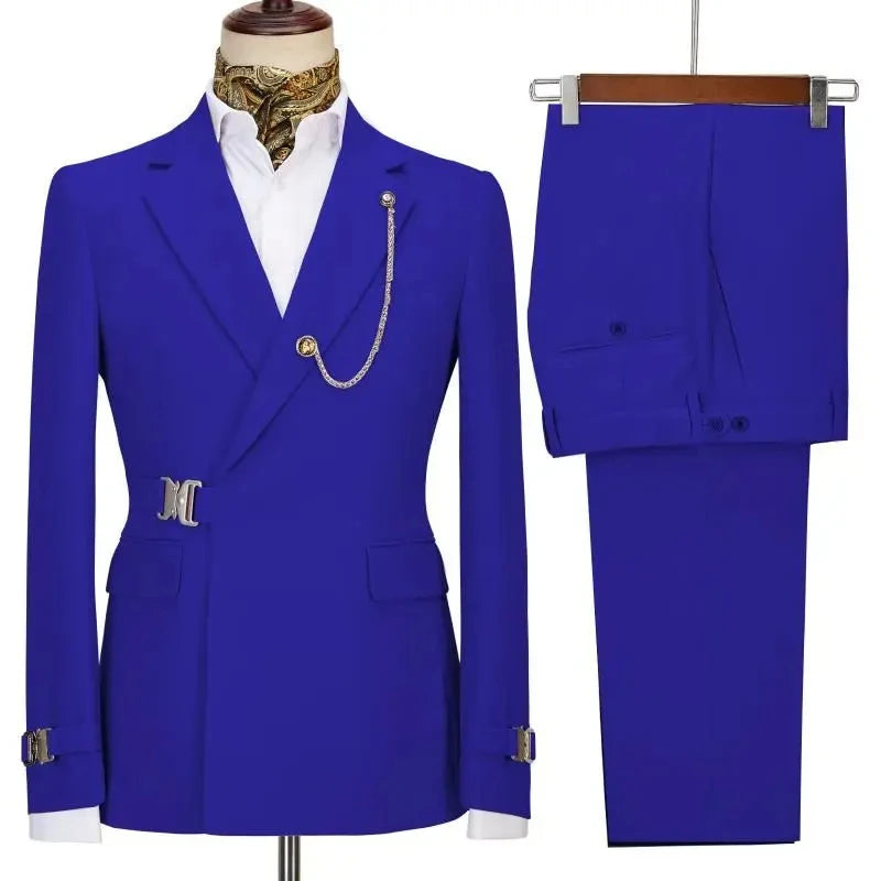 Men's Suits Blazer Pants for Men 2025 Jacket Italian Design Notched Lapel Party Wedding Slim Fit Costume Homme 2 Piece Clothing