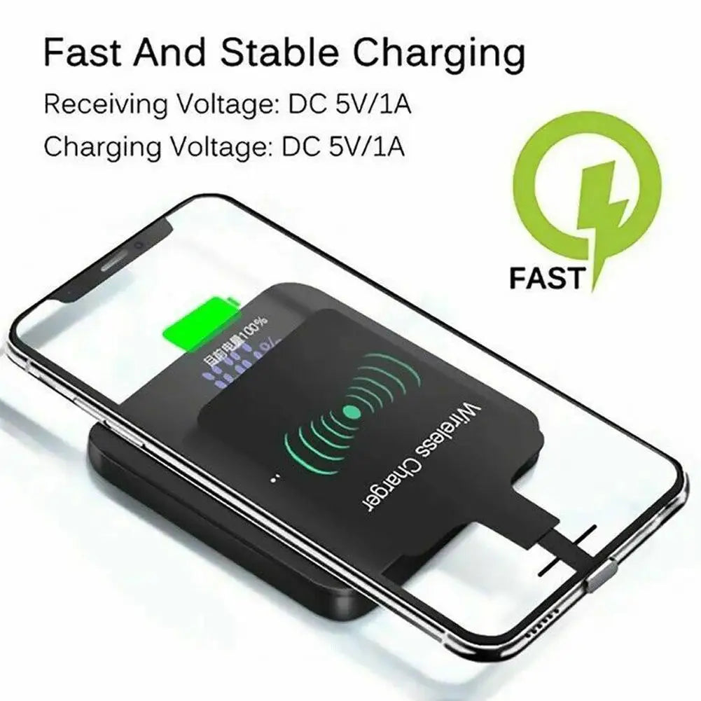 Wireless Charging Receiver Type C Fast Wire Less Charger Self Adhesive Sticker Charging Receiver for Mobile Phone Android Device