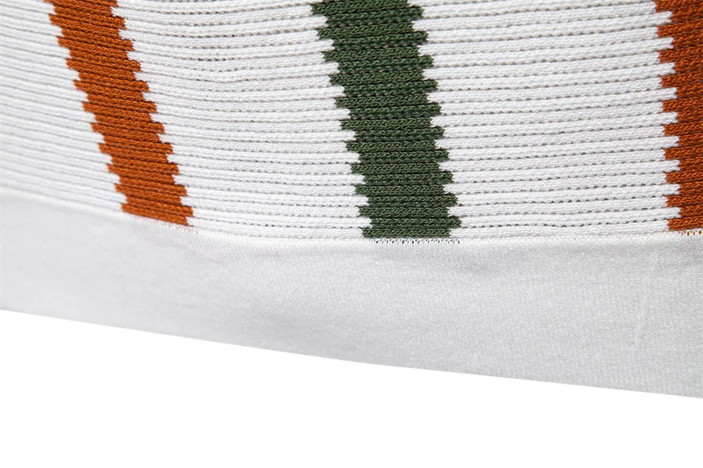 New summer men's short-sleeved striped knitted POLO shirt with hollow-out design and breathable mesh fabric.