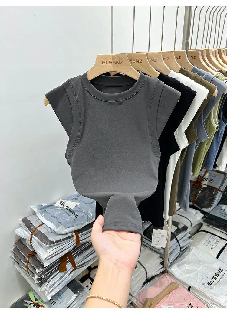 Summer Women T Shirt Girls T-Shirt Woman Clothes Tops Cotton Slim Tshirt Female Long Sleeve Crop Top Spring Tee Sexy Canale Y2k