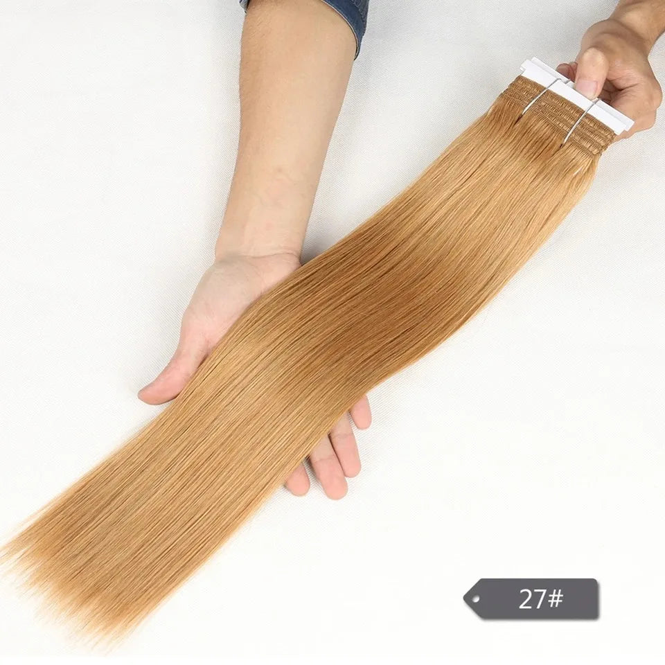 Debut Brazilian Straight Hair Double Drawn Natural Black Human Hair Weave Bundles Remy 27# 4# 6# 8# Blond 613 Human Hair Bundle
