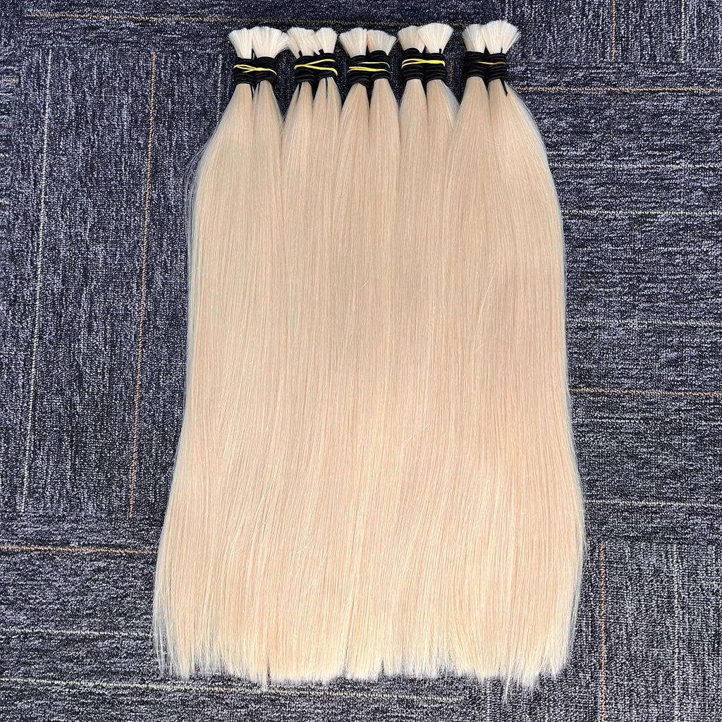 14A Bulk Human Hair Extensions bone Straight 100% Real Remy Highlights human hair braiding hair salon exclusive hair extensions