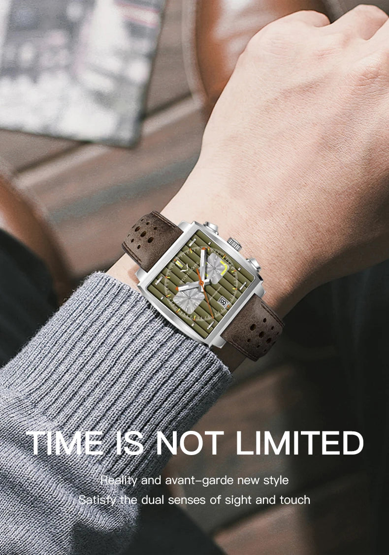 Watches Men 2025 New Hot Watches Luxury Men Quartz Wrist Watch Japan VK64 Chronograph Trendy Sport Waterproof Men's Watch