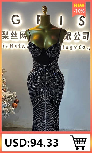 New Spring/Summer Party Dress for Women: Elegant V-neck Sleeveless High-waisted Slim Fit Pleated Trim Casual-GZXX664