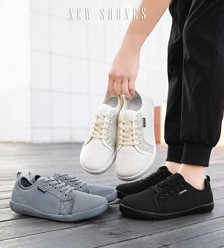 Men's Barefoot Shoes with Wide Toe Breathable Minimalist Sneakers for Fitness Cross Training Casual Wear and Large Size Comfort