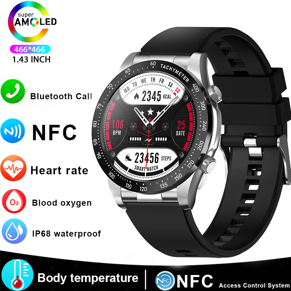 2025 new smart watch, 1.43-inch amoled high-definition screen, support Bluetooth calls, health detection, 100+sports modes,