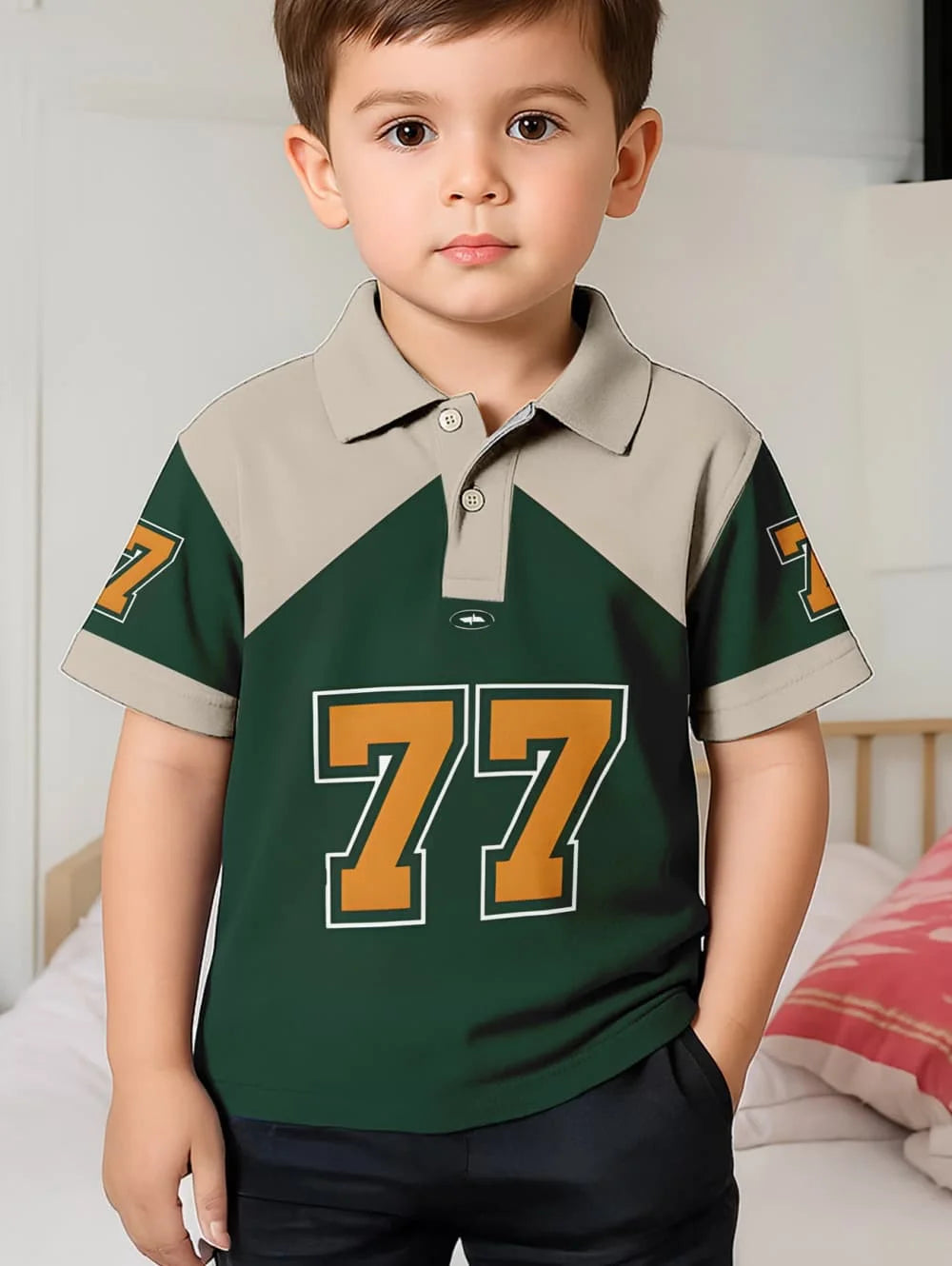 Polo Shirts for Kids Gradient Striped 3D Print Fashion Child Polo Shirt Boy Clothes Lapel Tops Street Casual Children's Clothing