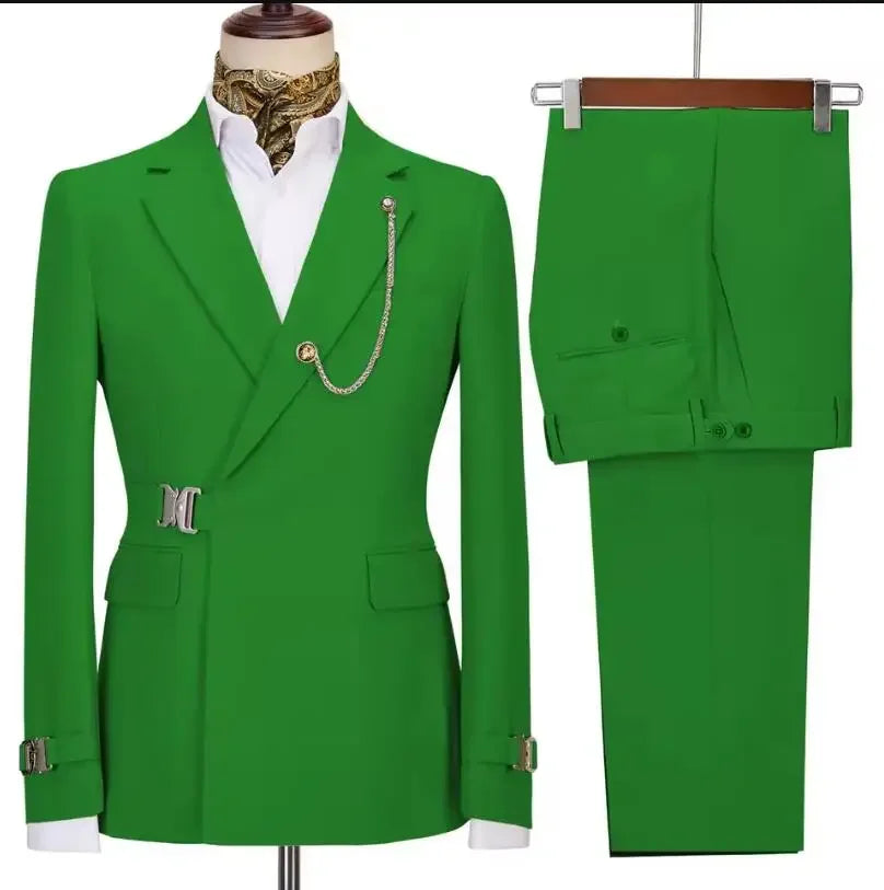 Men's Suits Blazer Pants for Men 2025 Jacket Italian Design Notched Lapel Party Wedding Slim Fit Costume Homme 2 Piece Clothing