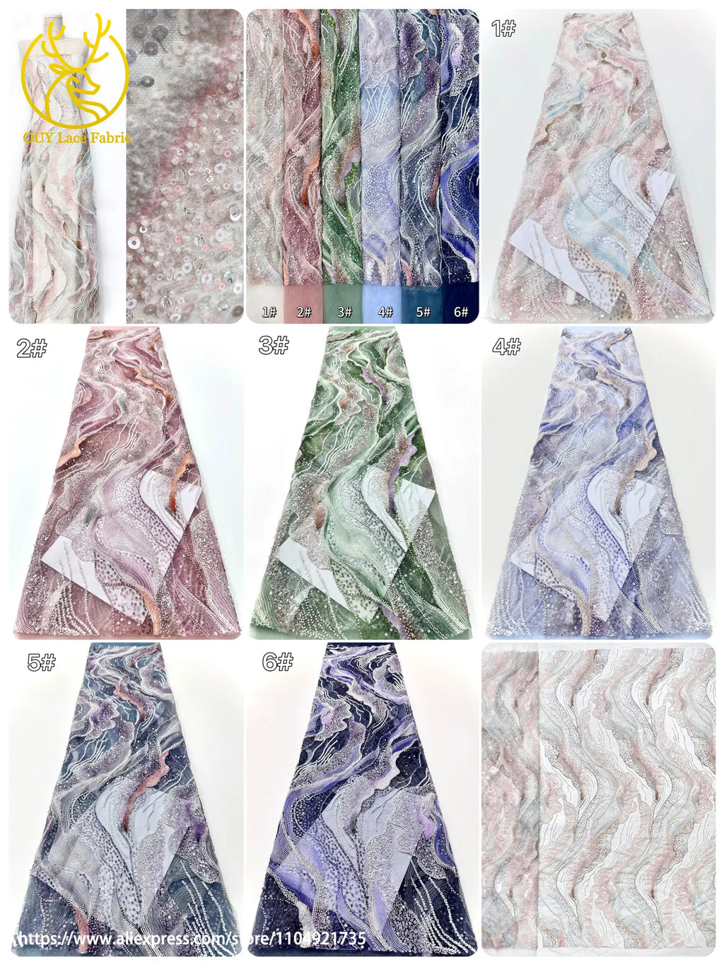 Latest French Ladies Party Evening Dresses Luxury Lace Fabrics High Quality African Groom Beaded Sequins Tulle Lace Fabrics