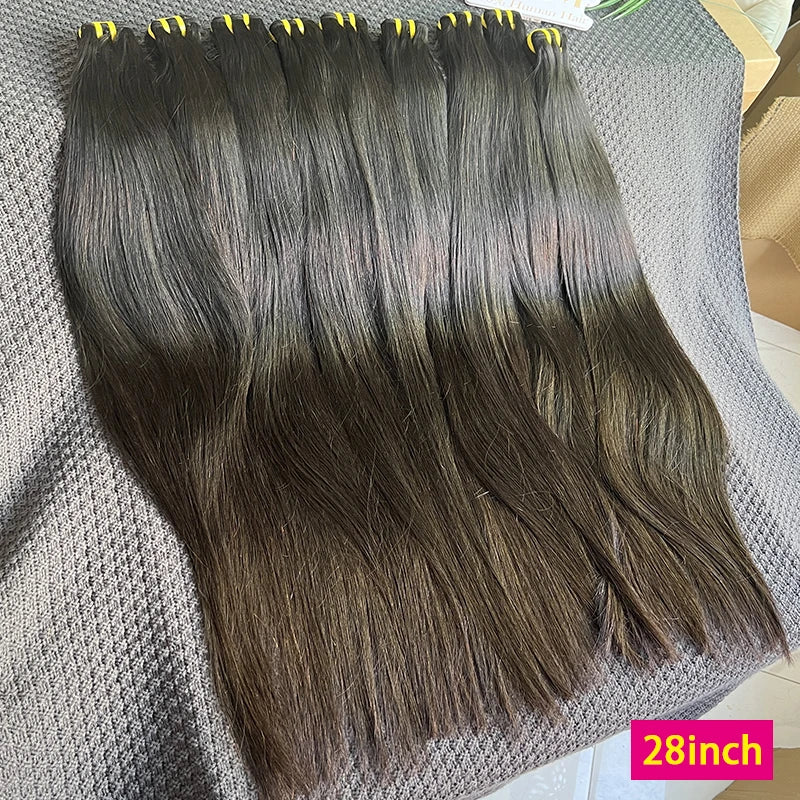 Vietnamese Bone Straight 100% Human Hair Bundles Unprocessed Raw Hair Extensions For Women Natural Color Double Weft 10-36inch