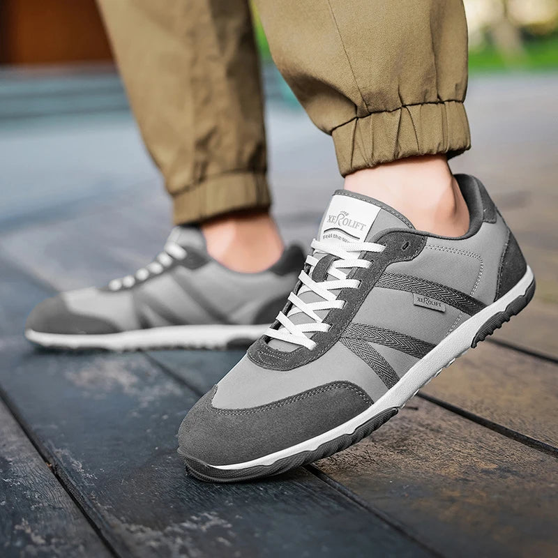 Men Spring and Autumn Oversized Wide Toe Shoes Barefoot Casual Shoes Popular Flat Sneaker Outdoor hiking driving Footwear