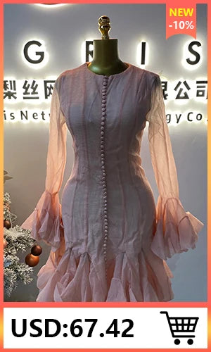 New Spring/Summer Party Dress for Women: Elegant V-neck Sleeveless High-waisted Slim Fit Pleated Trim Casual-GZXX664