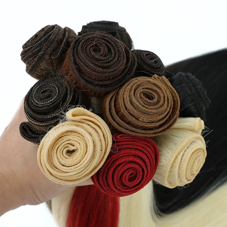 Bone Straight Hair Extensions Ombre Blonde Fake Hair Bundles Super Long Hair Synthetic 22-40 Inch Straight Hair Full to End