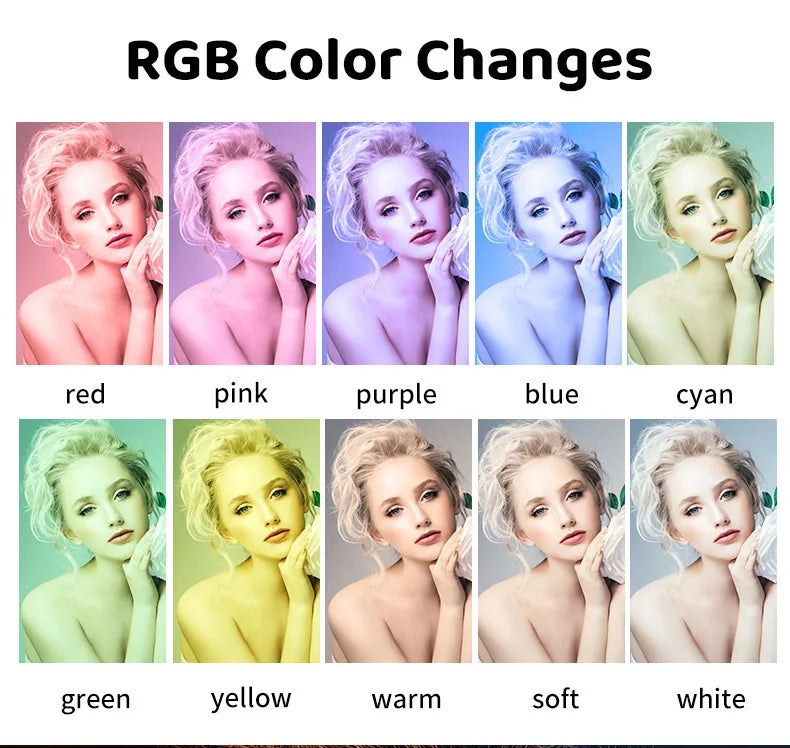 RGB Ring Light Lamp Ring Round With Remote Control For Smartphone Mobile Led Video Light Ring Make Live Photographic Lighting