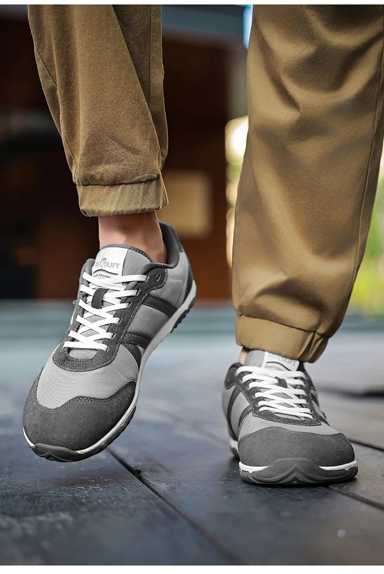Men Spring and Autumn Oversized Wide Toe Shoes Barefoot Casual Shoes Popular Flat Sneaker Outdoor hiking driving Footwear