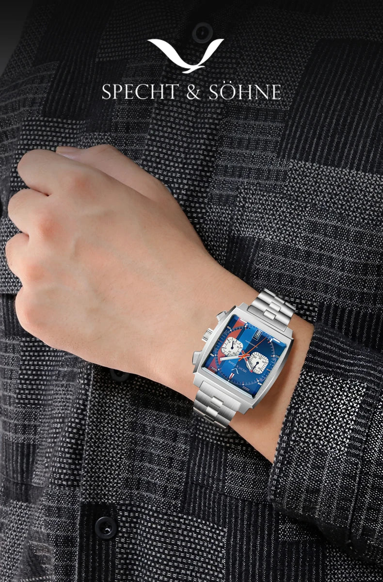 Watches Men 2025 New Hot Watches Luxury Men Quartz Wrist Watch Japan VK64 Chronograph Trendy Sport Waterproof Men's Watch