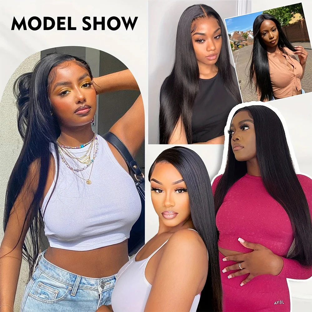 Bone Straight Human Hair Wigs 100% 360 Lace Frontal Wig 13x4 13x6 Lace Front Human Hair Wigs Transparent Lace Wigs for Women