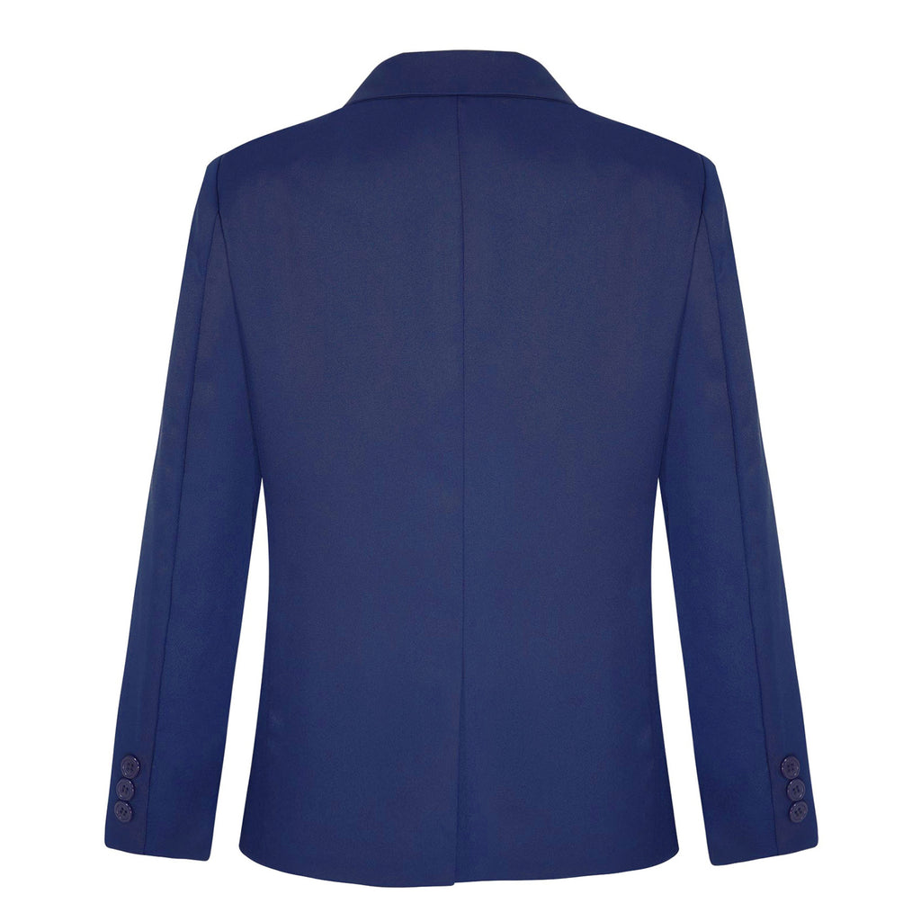 Boys Gentleman Blazer Notch Lapel Shoulder Pads Suit Coat Jacket Outerwear for Christmas Wedding Banquets Birthday Party Prom