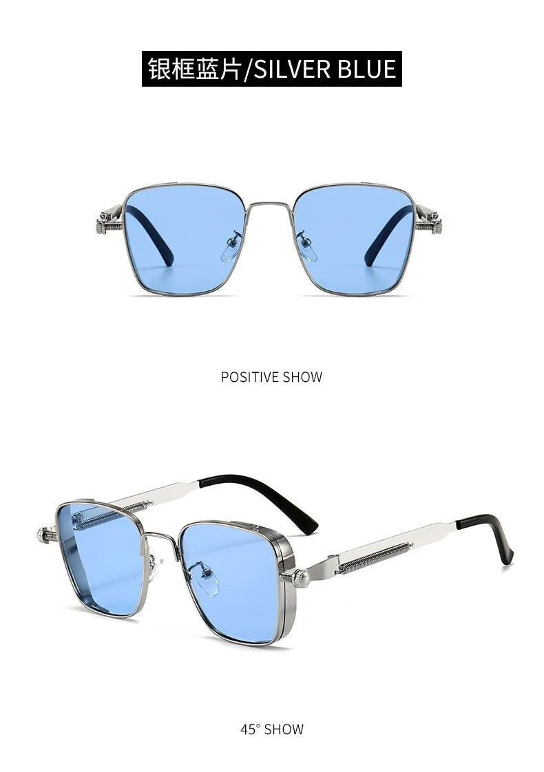 2025 Polarized Sunglasses Men High End Handsome Driving Special Anti UV High Quality Metal Punk Fashion Trends Sunglasses