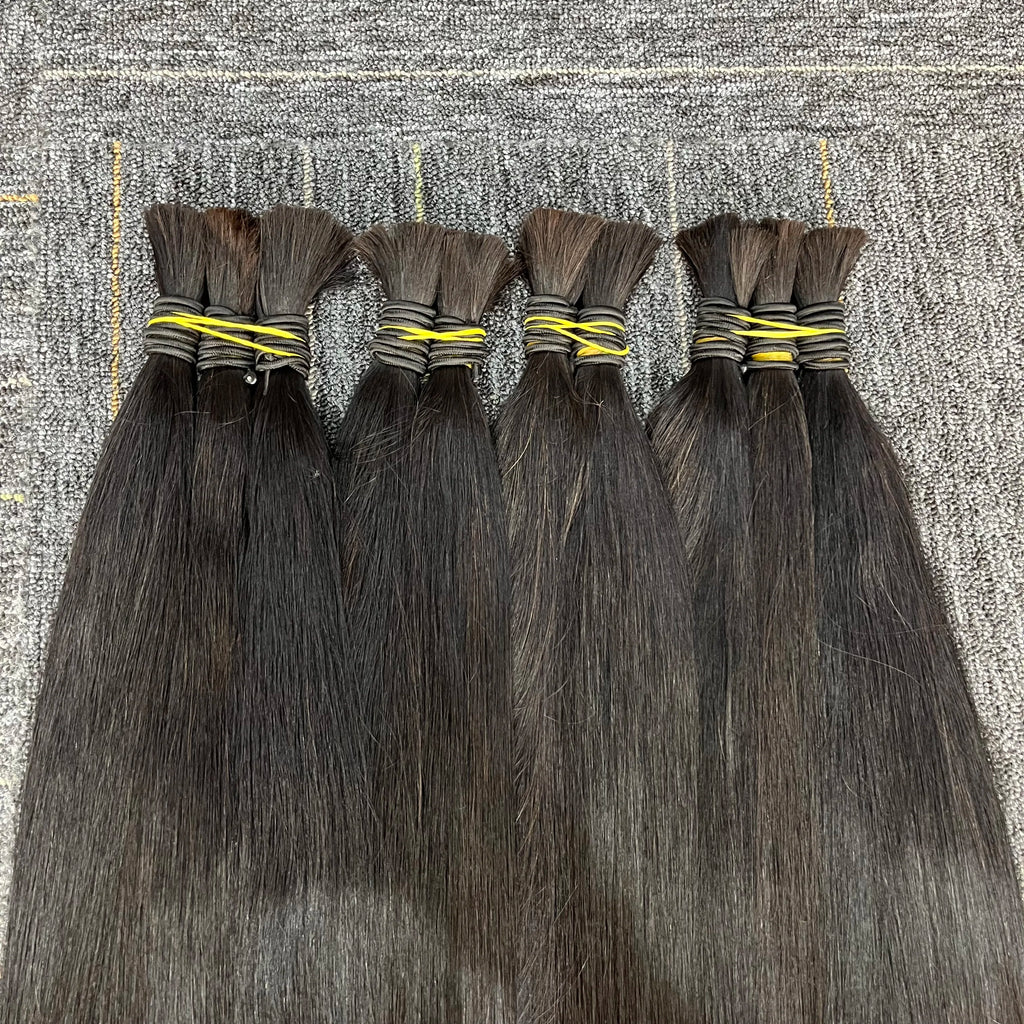 14A Bulk Human Hair Extensions bone Straight 100% Real Remy Highlights human hair braiding hair salon exclusive hair extensions