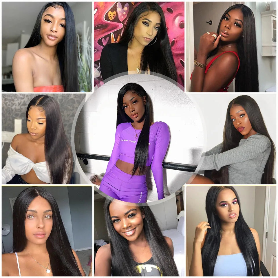 Peruvian 100% Human Hair Straight Bundles Weave Natural Color 1/2/3/4 Bundles Deal 8-30 Inch Bundle Hair Extensions Fow Momen