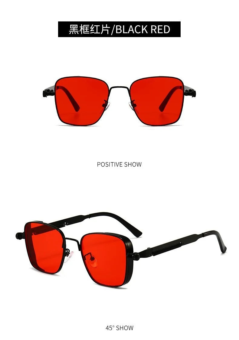 2025 Polarized Sunglasses Men High End Handsome Driving Special Anti UV High Quality Metal Punk Fashion Trends Sunglasses