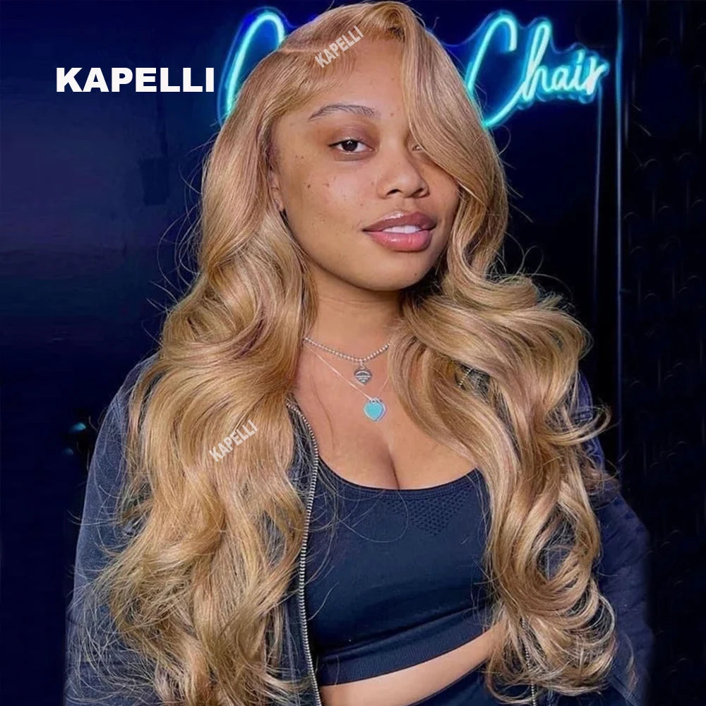 #27 Honey Blonde Hair Body Wave Human Hair Bundles 100% Brazilian Unprocessed Raw Hair Extensions #613 Blonde Bundle Deal