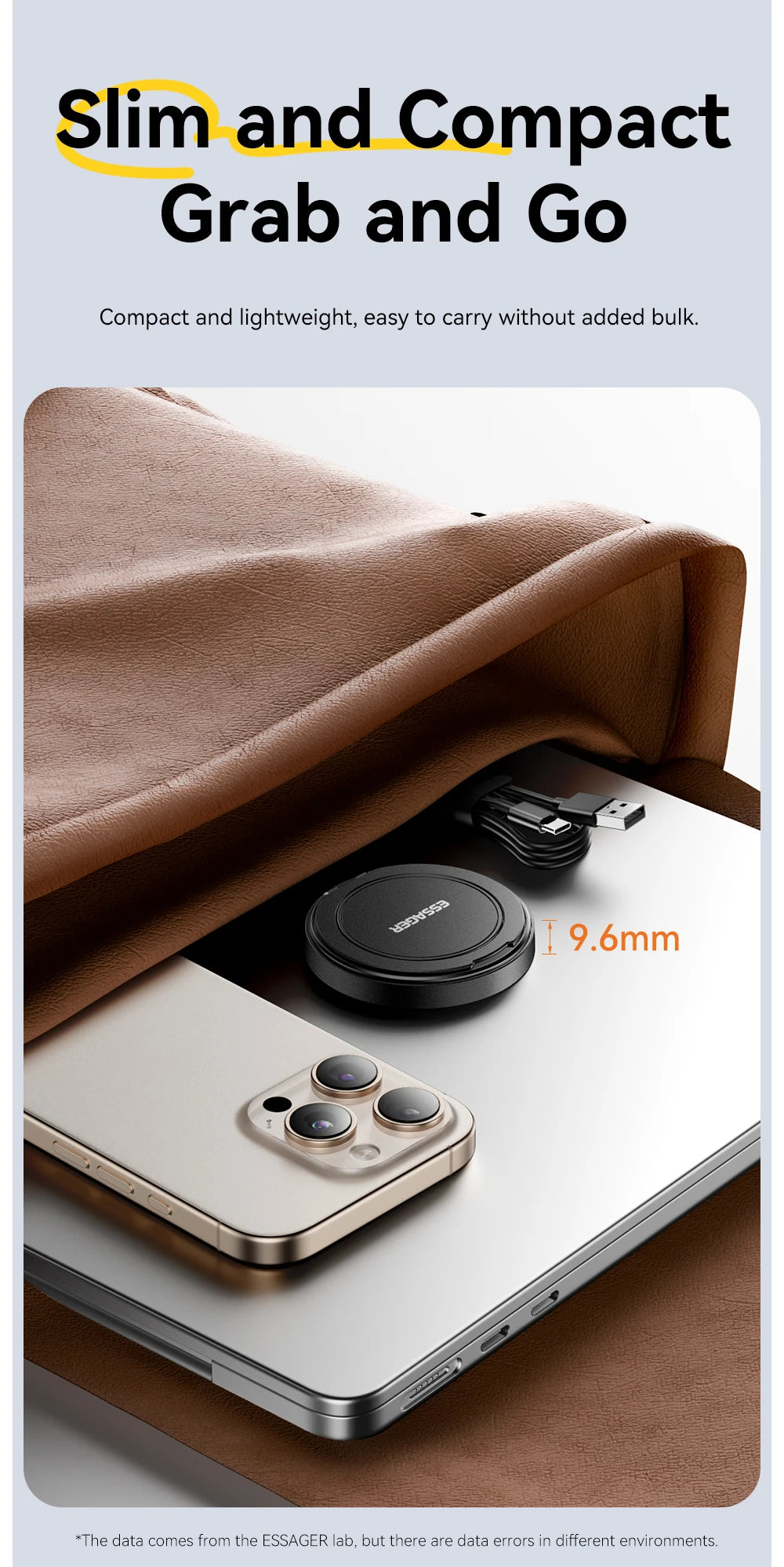 Essager Magnetic Wireless Charger With Holder 15W Fast Charging For iPhone17 16 15 14Pro Max Airpods Mini Wireless Phone Charger
