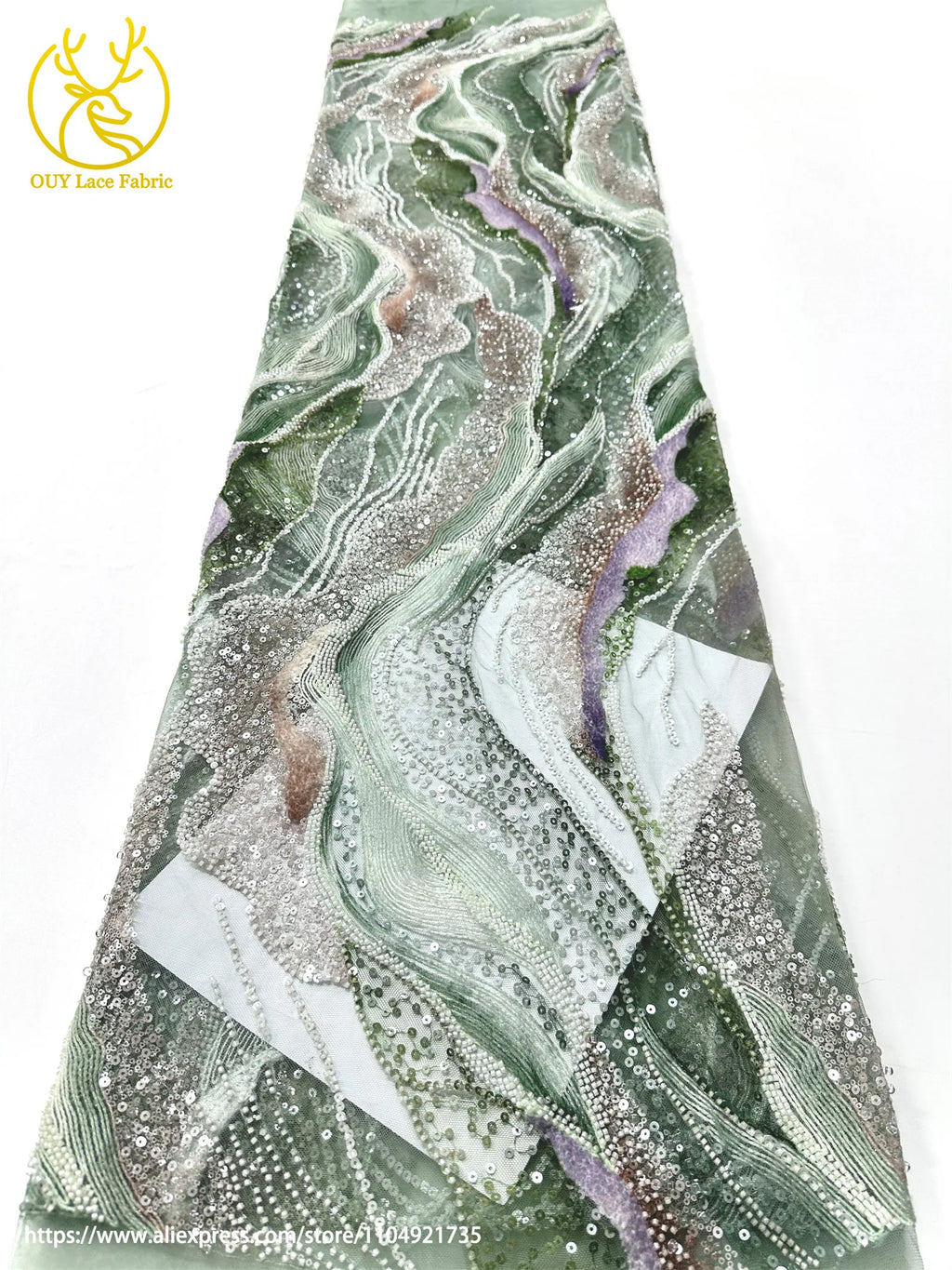 Latest French Ladies Party Evening Dresses Luxury Lace Fabrics High Quality African Groom Beaded Sequins Tulle Lace Fabrics