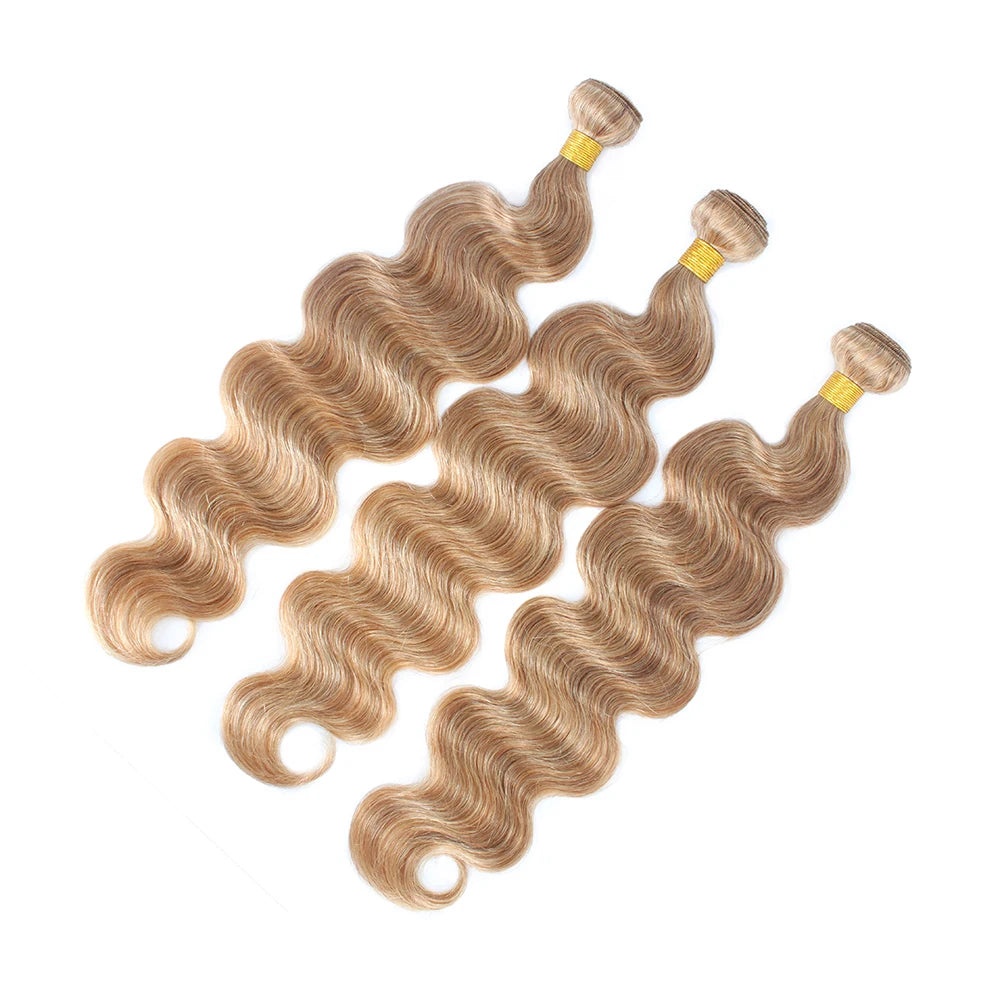 Blonde Body Wave Human Hair Bundles 27 Colored Bundles Human Hair 1/3/4 Bundle Deals Tissage Human Hair Extentions Remy Raw Hair