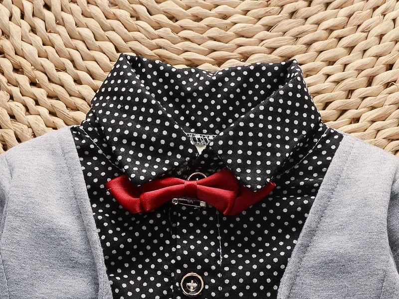 Fashion Boys Gentleman Suits for Wedding Kids Birthday Gift Party Child Clothing Sets Blazer +Pant 2pcs School uniform Clothes