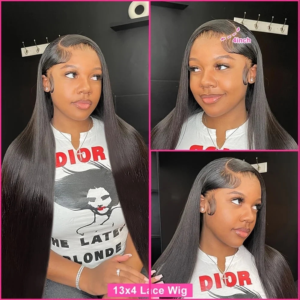 Bone Straight Human Hair Wigs 100% 360 Lace Frontal Wig 13x4 13x6 Lace Front Human Hair Wigs Transparent Lace Wigs for Women