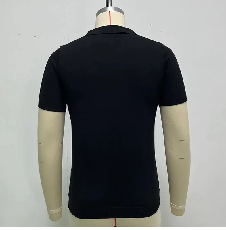 2026 Men's Summer Polo Shirt Short Sleeve Polo Business Party T-Shirt High Quality Men's Polo Shirt Streetwear Casual Knit Tops