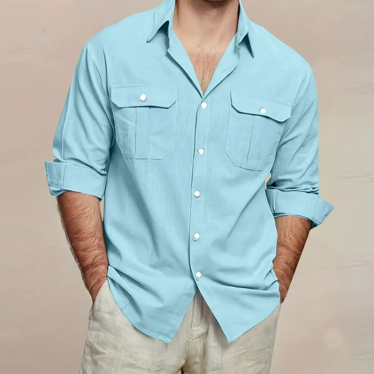 Men's Polo Shirt Short Sleeve Button Collar Tees Casual Soft Comfortable Daily Tops