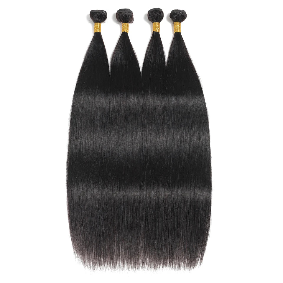 Peruvian 100% Human Hair Straight Bundles Weave Natural Color 1/2/3/4 Bundles Deal 8-30 Inch Bundle Hair Extensions Fow Momen