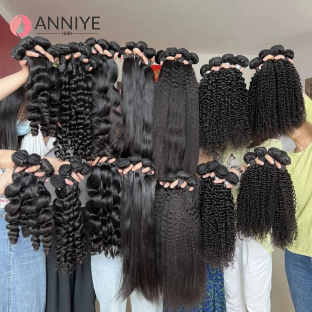 Brazilian Bone Straight Human Hair 1 3 4 Bundles Raw Virgin Remy Hair Extensions Natural Color Long Hair For Women 30 Inch Hair