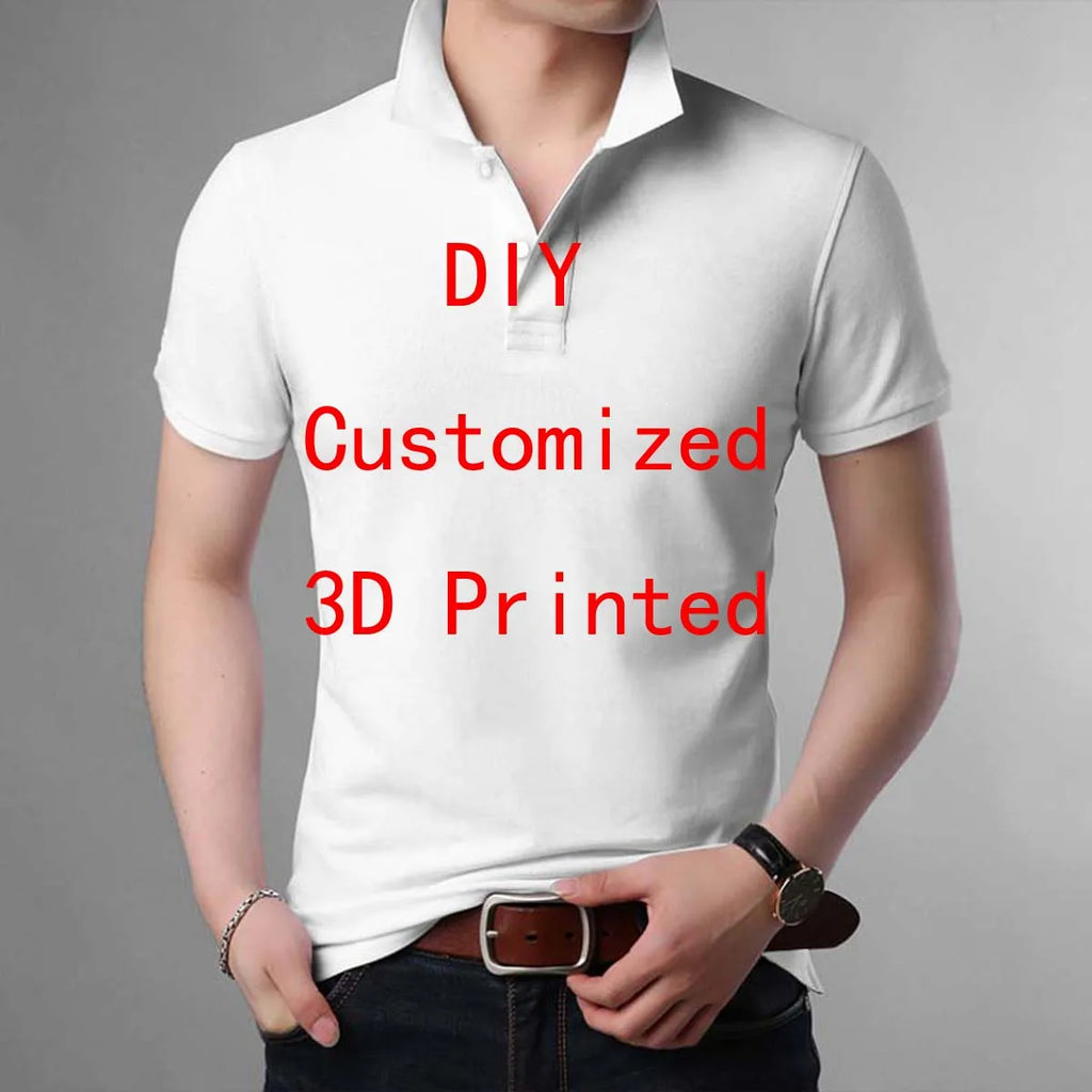 PLstar Cosmos DIY Personalized Design pattern 3D All Over Printed Men's Polo Shirts Fashion Casual lapel short sleeve shirt